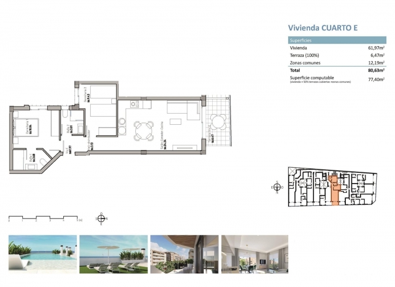 Ático en venta obra nueva con piscina en Guardamar