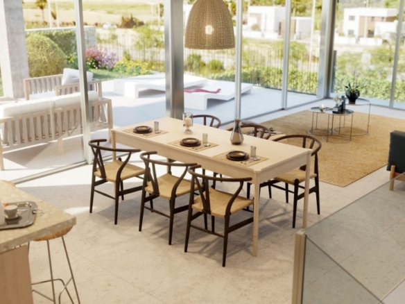 Villas Modernas con sótano y vistas al golf