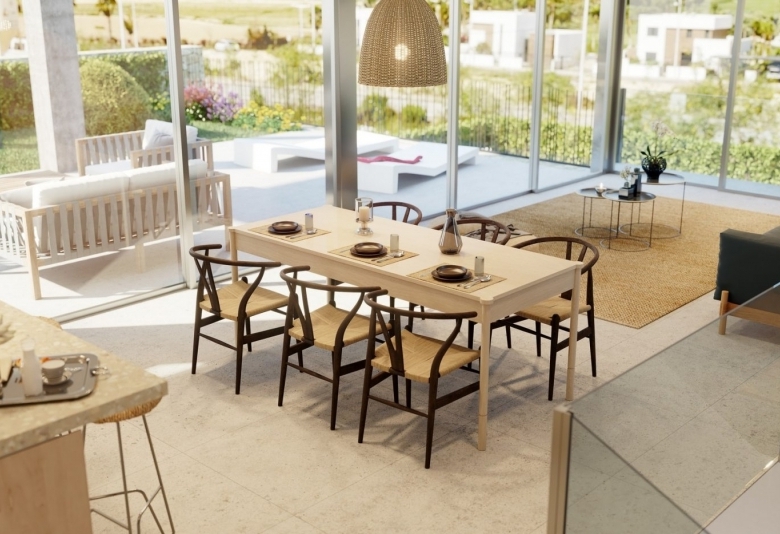 Villas Modernas con sótano y vistas al golf