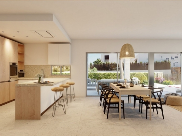 Villas Modernas con sótano y vistas al golf