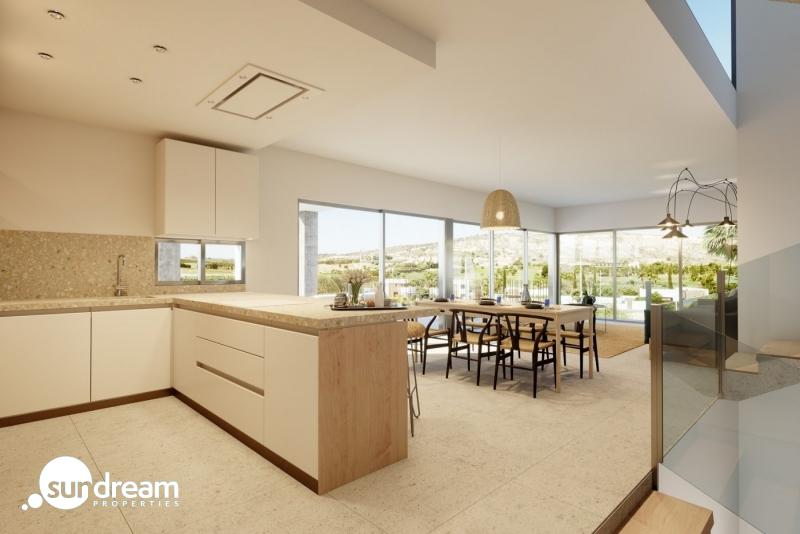 Villas Modernas con sótano y vistas al golf