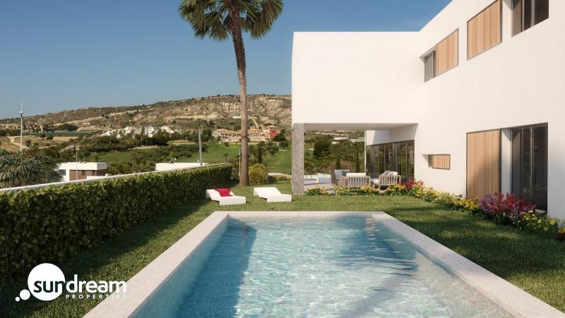 Villas Modernas con sótano y vistas al golf