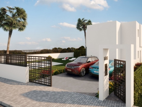 Villas Modernas con sótano y vistas al golf