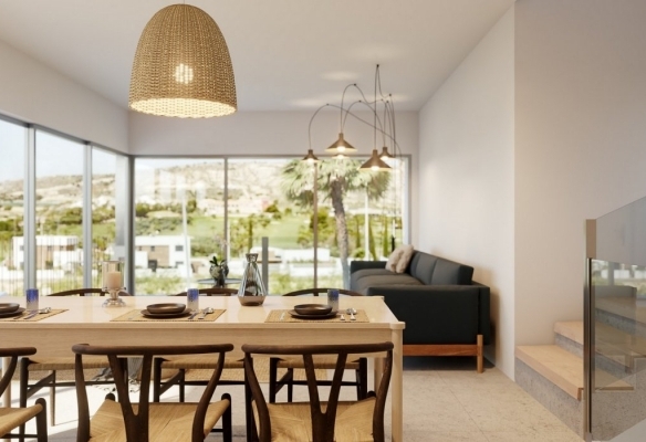 Villas Modernas con sótano y vistas al golf