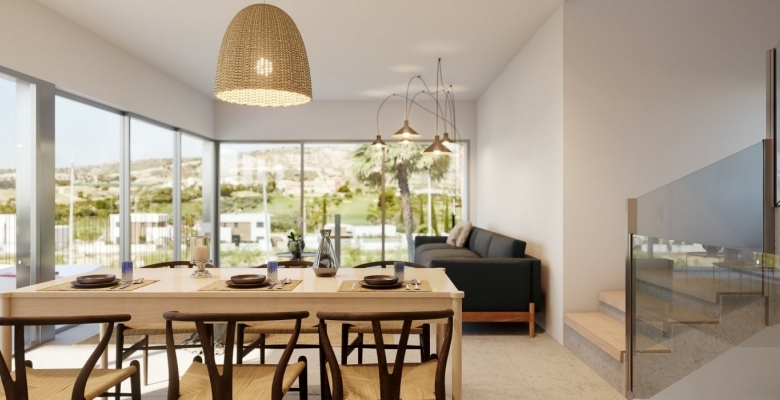 Villas Modernas con sótano y vistas al golf