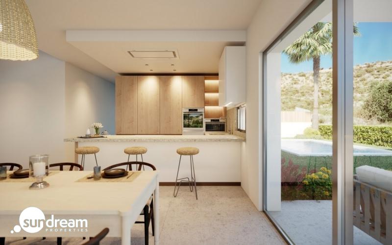 Villas Modernas con sótano y vistas al golf