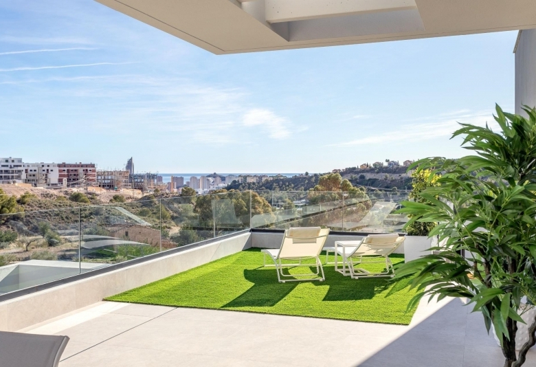 NUEVO COMPLEJO RESIDENCIAL DE APARTAMENTOS DE 2 DORMITORIOS CON VISTAS AL MAR EN FINESTRAT