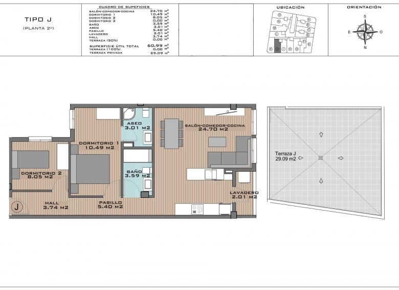 ATICO DE 2 DORMITORIOS DE NUEVA CONSTRUCCIÓN EN ALGORFA