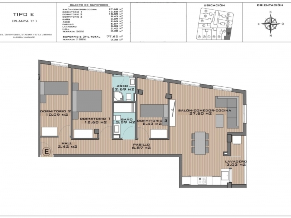 APARTAMENTO MODERNO DE NUEVA CONSTRUCCIÓN DE 3 DORMITORIOS EN ALGORFA