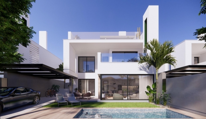 VILLA DE NUEVA CONSTRUCCIÓN CON 3 DORM.EN COMPLEJO PRIVADO EN LA REGIÓN DE MURCIA