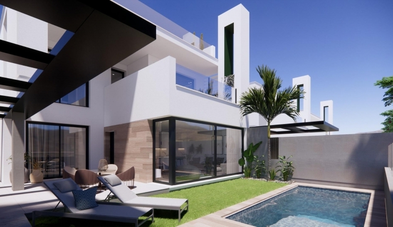 VILLA DE NUEVA CONSTRUCCIÓN CON 3 DORM.EN COMPLEJO PRIVADO EN LA REGIÓN DE MURCIA