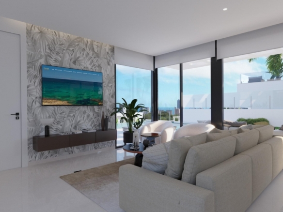 VILLA DE NUEVA CONSTRUCCIÓN CON 3 DORM. Y FABULOSAS VISTAS AL MAR EN FINESTRAT