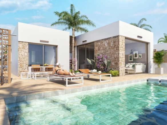 VILLA DE NUEVA CONSTRUCCIÓN EN UNA SOLA PLANTA DE 3 DORM. EN LOS ALCAZARES
