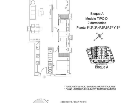 Apartamento de 2 dormitorios a la venta en La Manga del Mar Menor