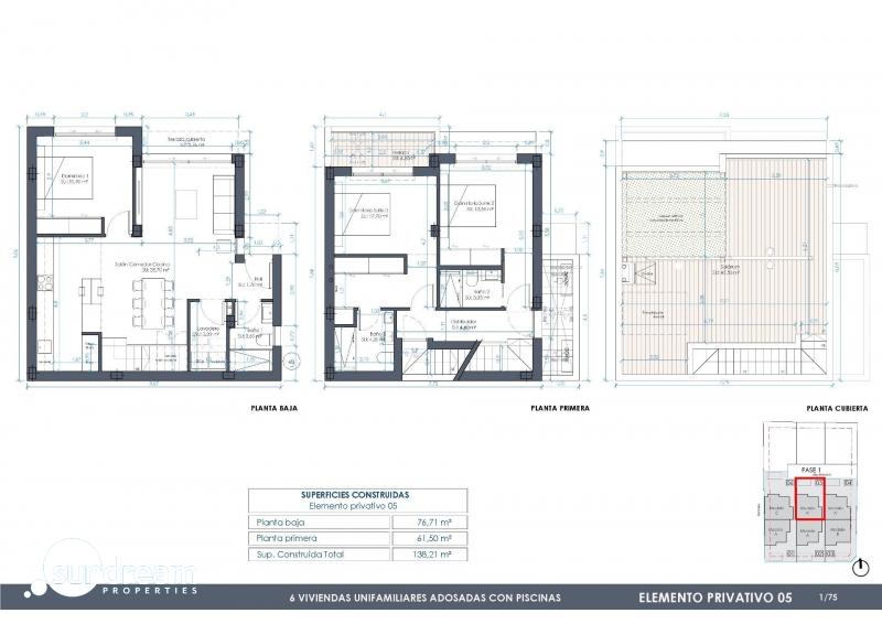 Chalet adosado con piscina privada a la venta  en Benijófar(Alicante)