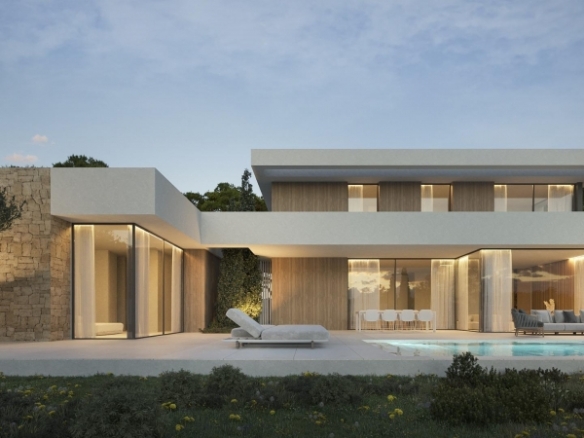 Villa de lujo a la venta con piscina privada y sótano en Moraira.