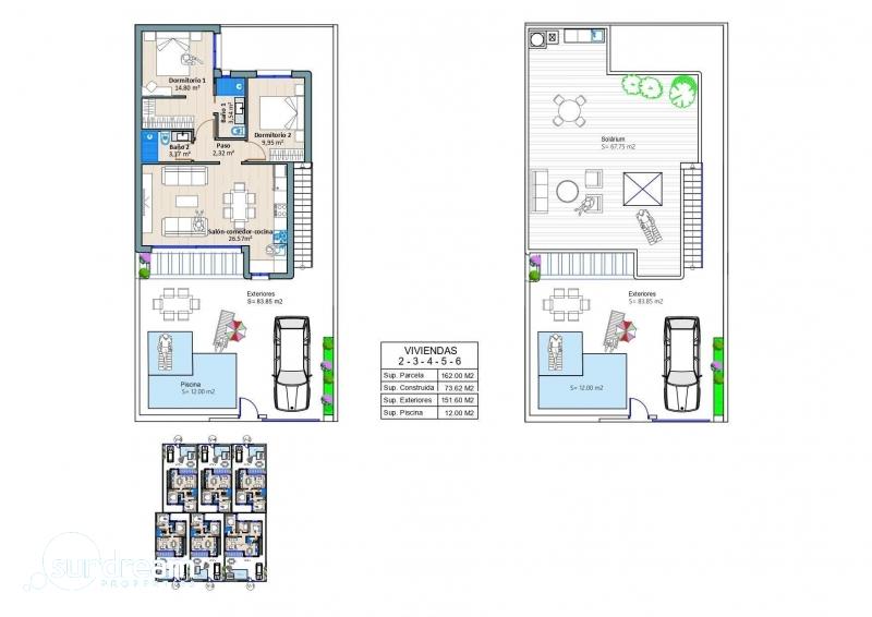 g_40041-7-10 Villa de 2 dormitorios a la venta con piscina privada en Torre-Pacheco, Murcia