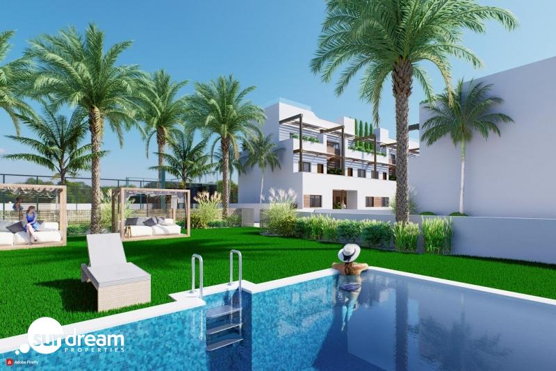 Bungalow de planta alta a la venta con solarium a 150m. de la Playa De Las Higuericas En Torre De La