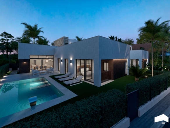 Villa de 3 dormitorios de nueva construcción a la venta en la provincia de Murcia.