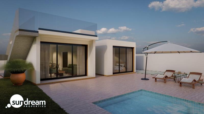 g_40110-8-1 Villa de estilo ibicenco de una sola planta de 3 dormitorios a la venta en Fortuna(Murcia)