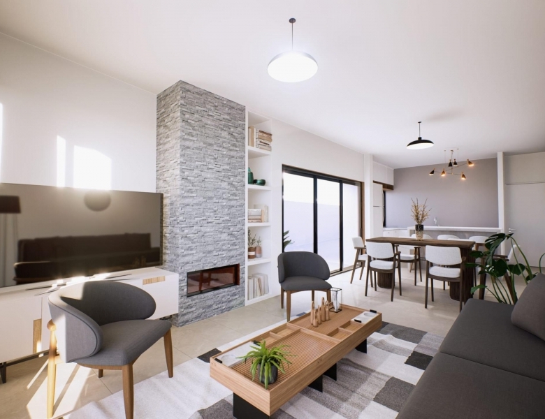 Villa de estilo ibicenco de una sola planta de 3 dormitorios a la venta en Fortuna(Murcia)