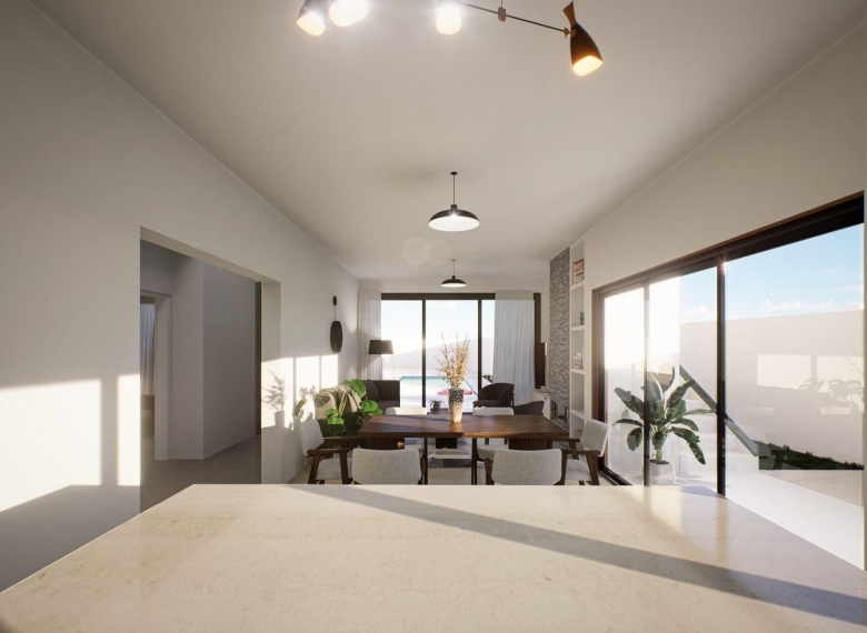 Villa de estilo ibicenco de una sola planta de 3 dormitorios a la venta en Fortuna(Murcia)