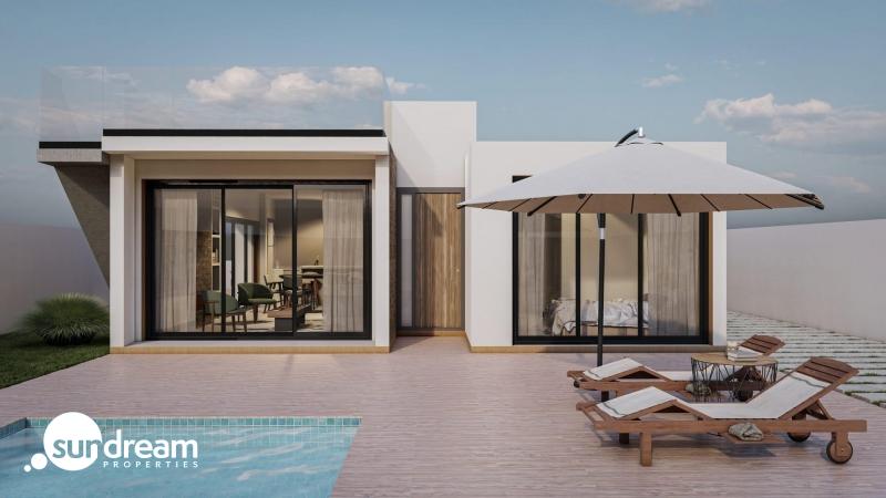 g_40110-8-8 Villa de estilo ibicenco de una sola planta de 3 dormitorios a la venta en Fortuna(Murcia)