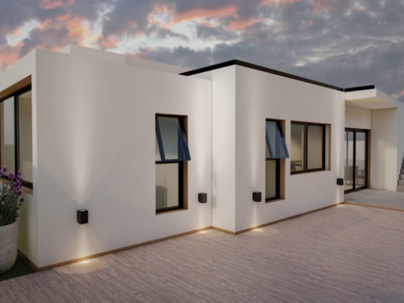 Villa de estilo ibicenco de una sola planta de 3 dormitorios a la venta en Fortuna(Murcia)