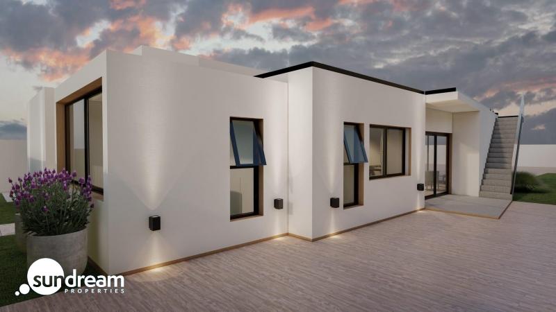 Villa de estilo ibicenco de una sola planta de 3 dormitorios a la venta en Fortuna(Murcia)