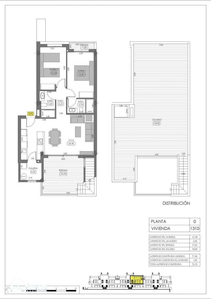 Bungalow en venta piscina y solárium Golf Resort Algorfa
