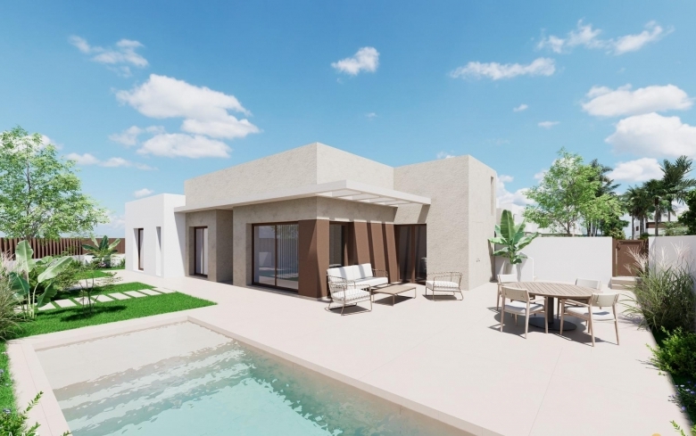 Villa obra nueva con piscina y garaje en Los Alcázares