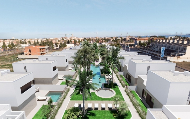 Villa obra nueva con piscina y garaje en Los Alcázares