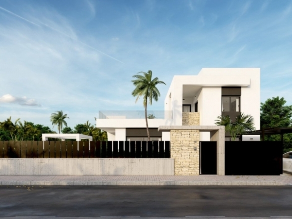 Villa en venta obra nueva con piscina en Orihuela Costa