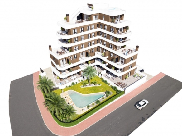 Ático en venta obra nueva con piscina en Guardamar