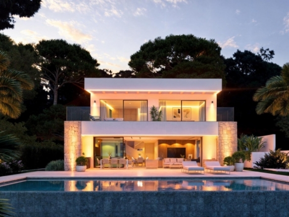 Villa de lujo de 4 dormitorios y piscina privada con vistas al mar en Moraira