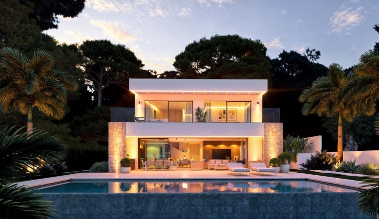 Villa de lujo de 4 dormitorios y piscina privada con vistas al mar en Moraira