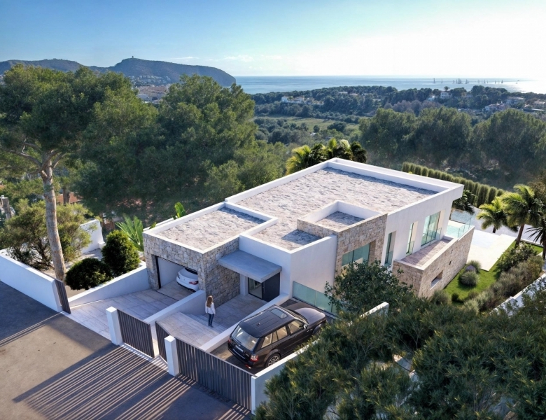 Villa de lujo de 4 dormitorios y piscina privada con vistas al mar en Moraira