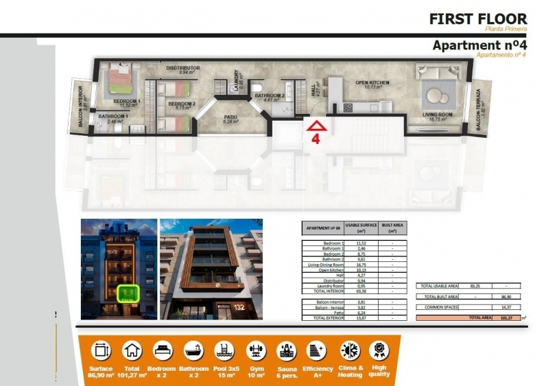 Piso en venta obra nueva Playa del Cura Torrevieja