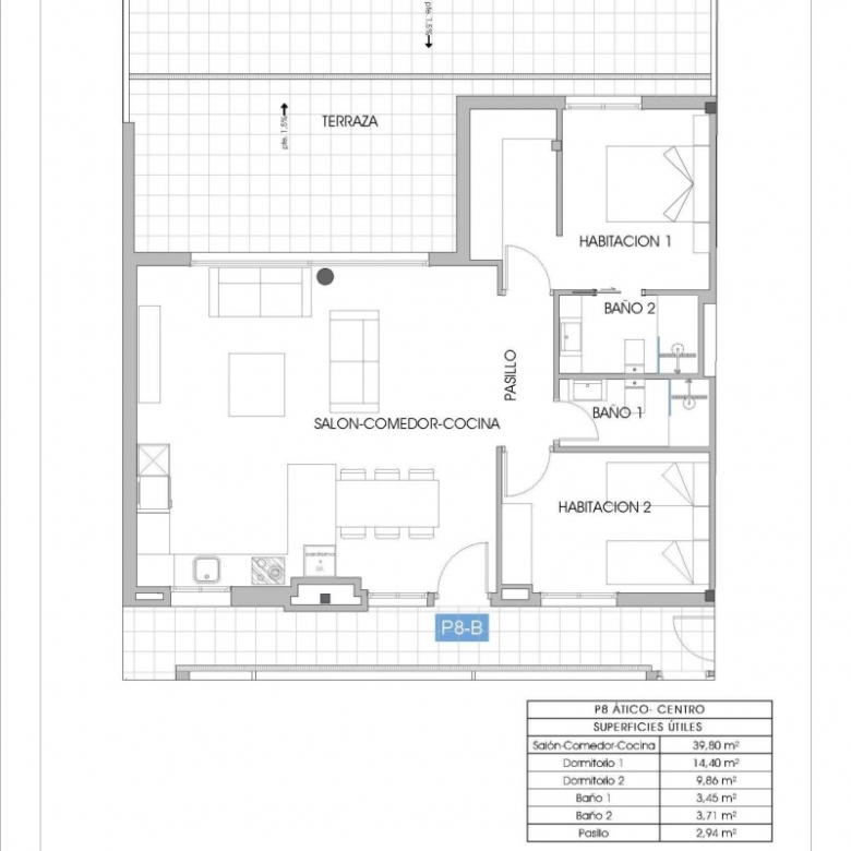 Ático en venta dos habitaciones y garaje Cala Finestrat