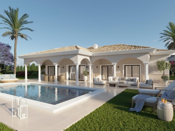 Villa en venta obra nueva con piscina y terreno Pinoso