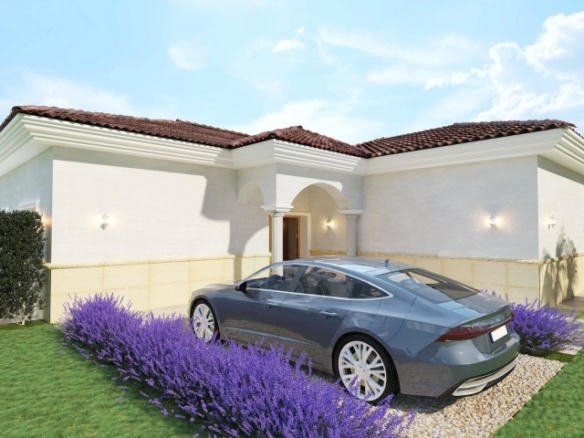 Villa en venta obra nueva con piscina y terreno Pinoso