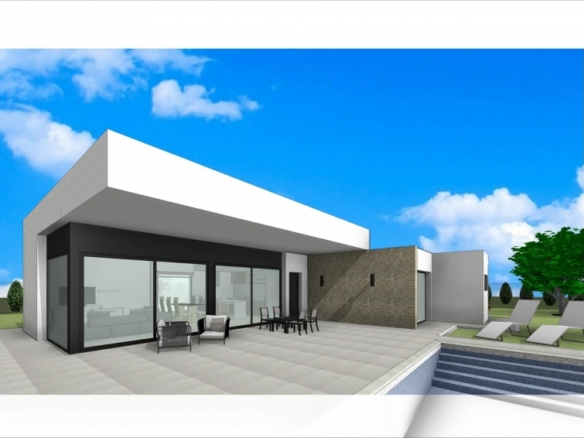 Villa en venta obra nueva 3 dormitorios en Aspe