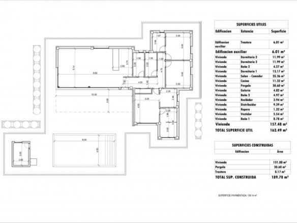 Villa en venta obra nueva 3 dormitorios en Aspe