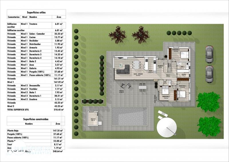 Villa en venta obra nueva con piscina en Aspe
