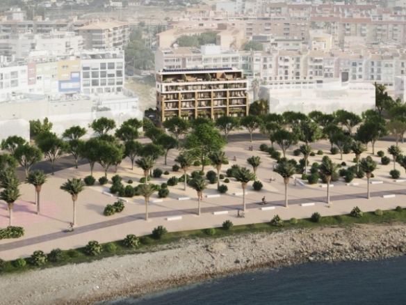 Apartamento de planta baja de 1 dormitorio frente al mar a la venta en Villajoyosa