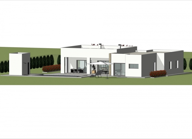 Villa en venta obra nueva con piscina en Aspe