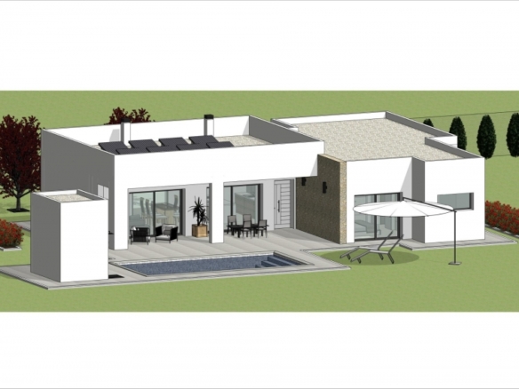 Villa en venta obra nueva con piscina en Aspe