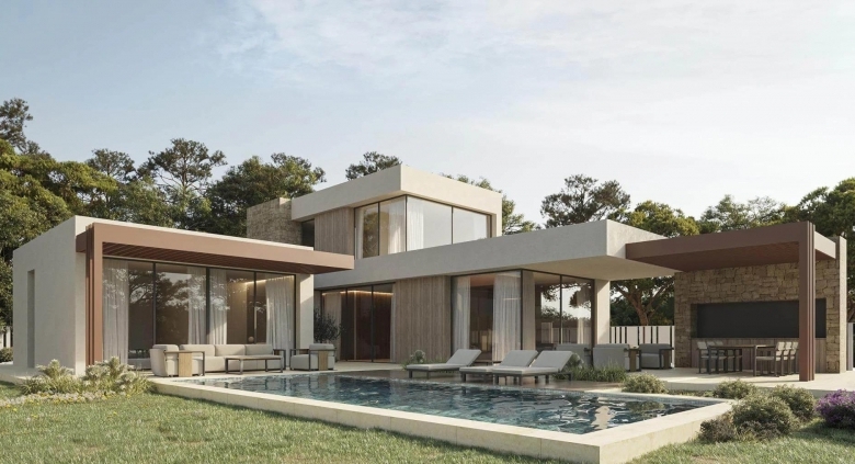 Villa en venta obra nueva con piscina en Jávea