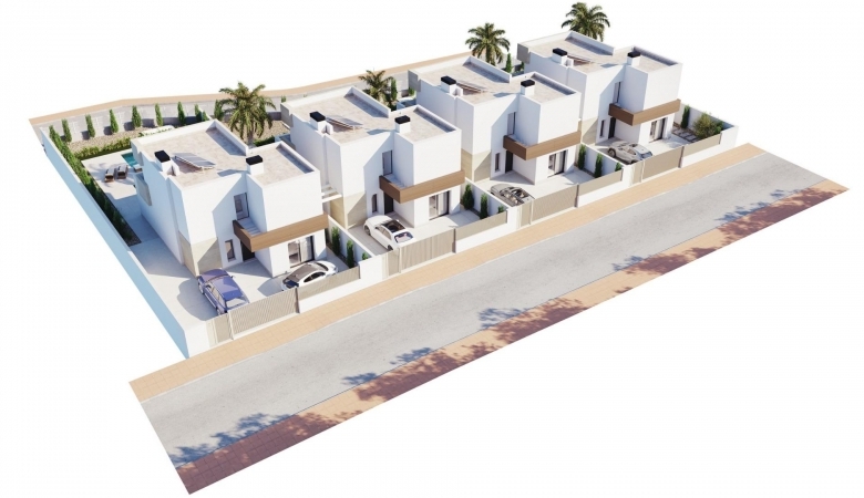 Villa de 3 dormitorios con piscina privada cerca de la playa en Santiago de la Ribera