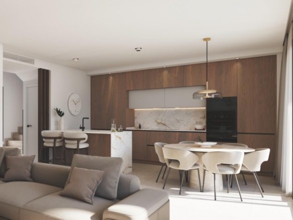 Villa de 3 dormitorios con piscina privada cerca de la playa en Santiago de la Ribera